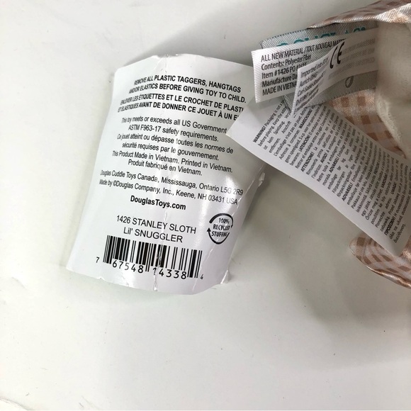 NWT Douglas Baby L'il Snugglers Stanley Sloth lovey - Picture 6 of 6